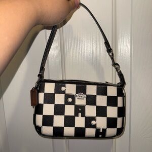 Coach Black and White Mini Checkerboard Bag Nolita 19